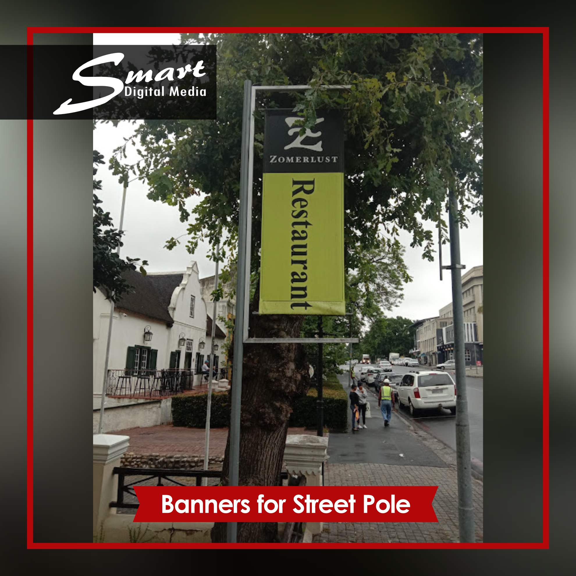 Banners for Street Pole Zomerlust banner on a street pole.