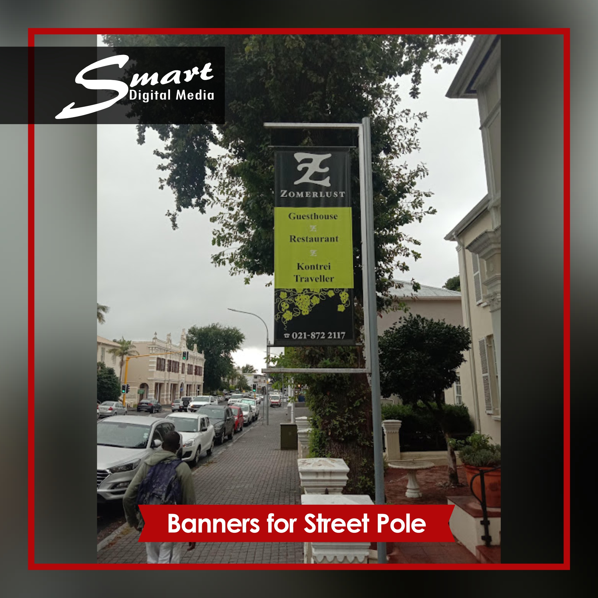 Zomerlust banner on a street pole.