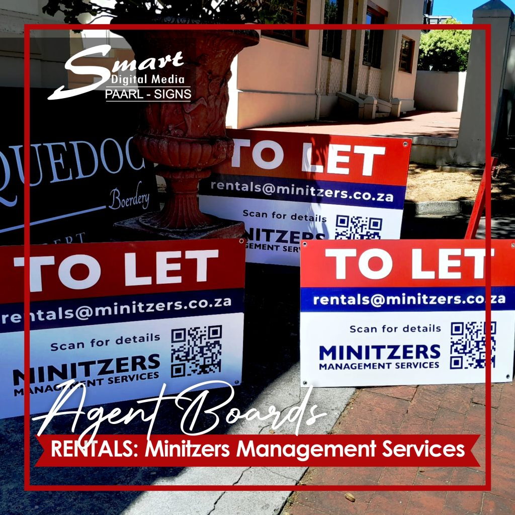 ESTATE AGENT BOARDS:- MINITZERS PROPERTY - Smart Digital Media